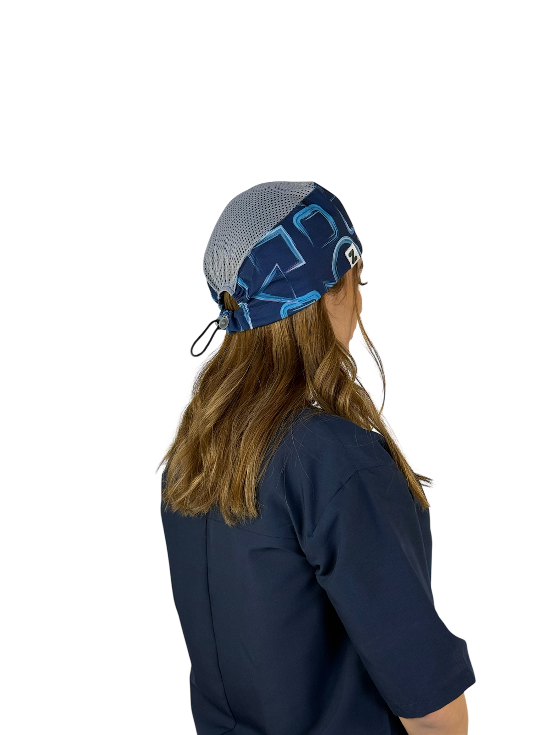 کلاه طرحدار سرمه ای توری