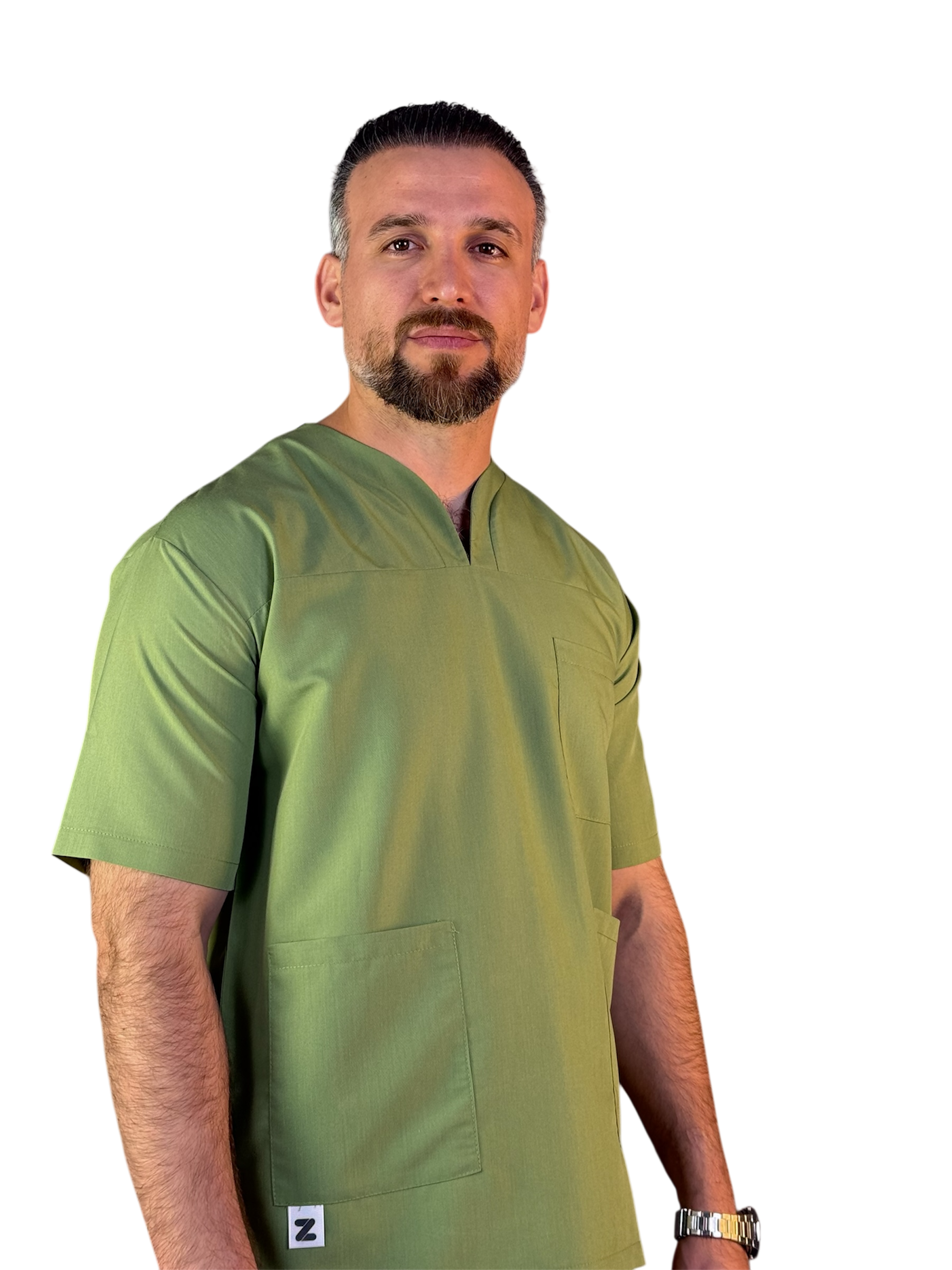 ست اسکراب شلوار بیسیک مردانه سبز ماچا ذن اسکراب